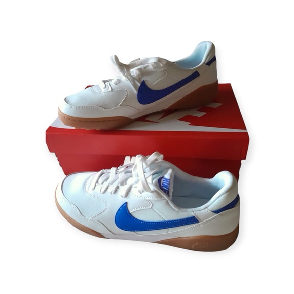 Nike Other - Nike Men’s White Manta Sneakers with Blue Swoosh